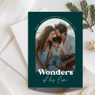 Religious Wonders Of His Love Beach Christmas Holiday Card