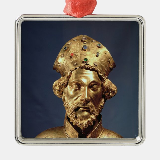 Reliquary bust of St. John Cassian Metal Ornament (Front)