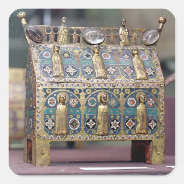 Reliquary Chasse, Limoges, c.1200-50 Square Sticker (Front)
