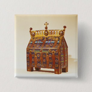 Reliquary chest, 12th-13th century 15 cm square badge
