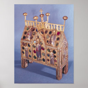 Reliquary chest in the form of a house, Limousin Poster