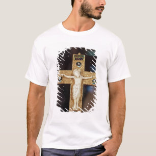 Reliquary crucifix, ivory Christ on gold cross T-Shirt