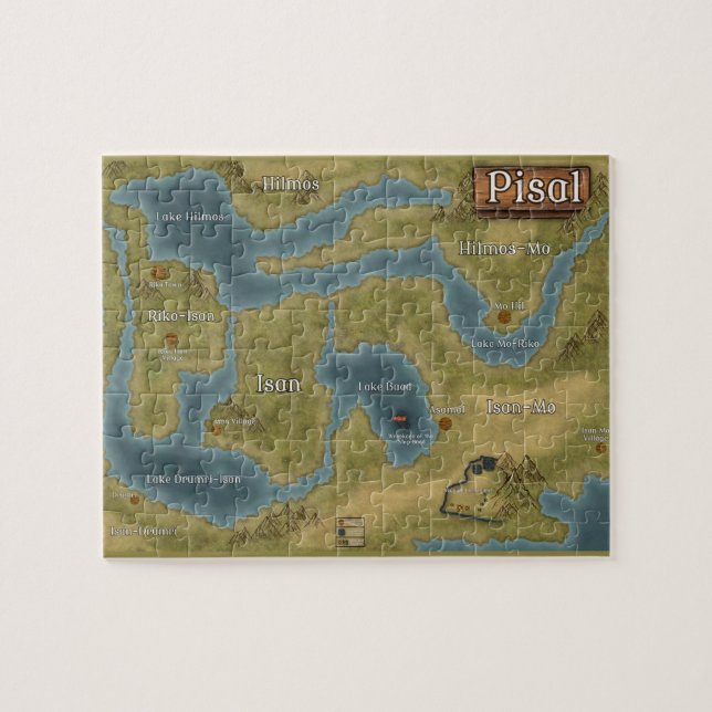 Relkili Sun Pisal Map Cover Art Jigsaw Puzzle (Horizontal)