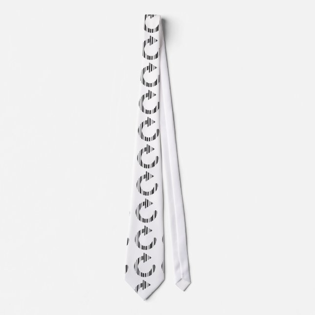 RELOAD ICON BAR CODE Computer Barcode Pattern Tie (Front)