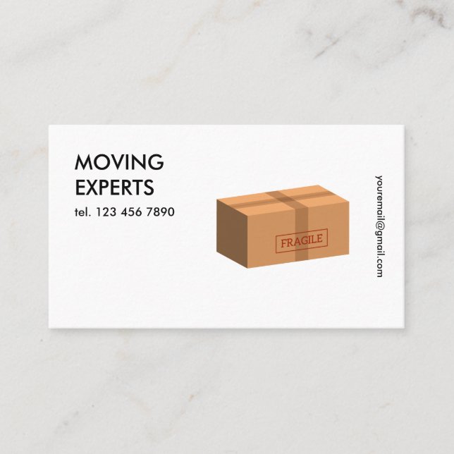 Relocation Moving Simple Business Card (Front)