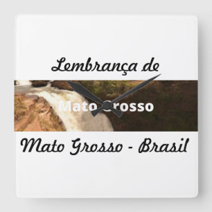 Relogio lembrança de Mato Grosso Square Wall Clock