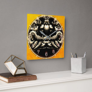 Reloj Cuadrado Time and illustrated art on your wa Square Wall Clock