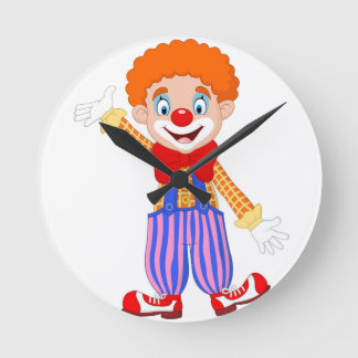 reloj de pared con payaso round clock
