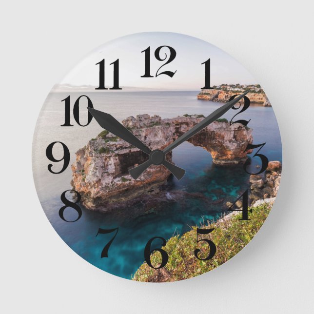 reloj de pared de Es Pontàs en Mallorca Round Clock (Front)