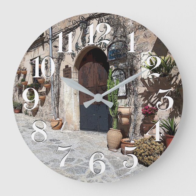 reloj de pared de Valldemossa en Mallorca Large Clock (Front)