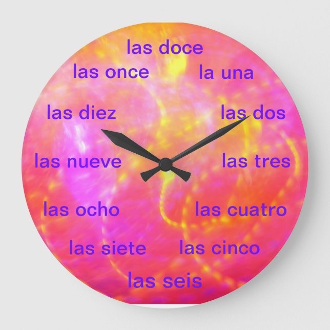 Reloj de pared - Multicolor Large Clock (Front)