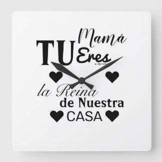 reloj dia de la madre square wall clock