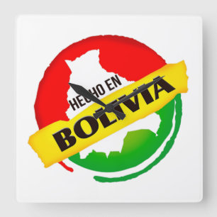 Reloj hecho en Bolivia Square Wall Clock