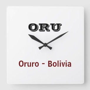 Reloj Oruro - Bolivia Square Wall Clock