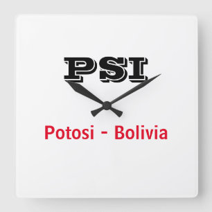 Reloj Potosi  Bolivia Square Wall Clock