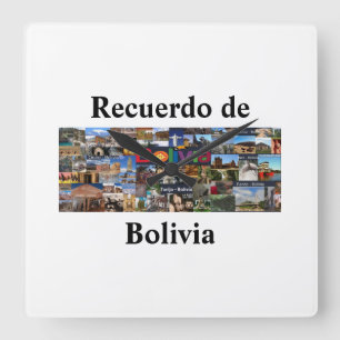 Reloj recuerdo of Bolivia Square Wall Clock
