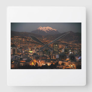 Reloj recuerdo woollen Peace Bolivia Square Wall Clock