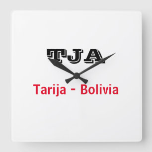 Reloj Tarija Bolivia Square Wall Clock