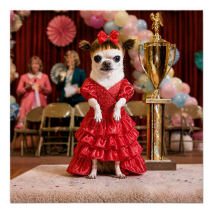 Reluctant Chihuahua Beauty Pageant Winner Poster