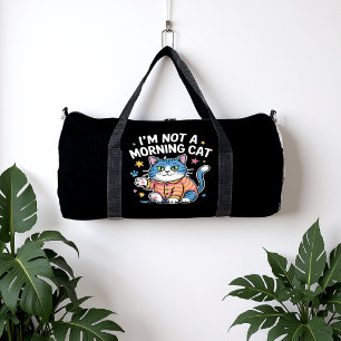 Reluctant Morning Feline Duffle Bag