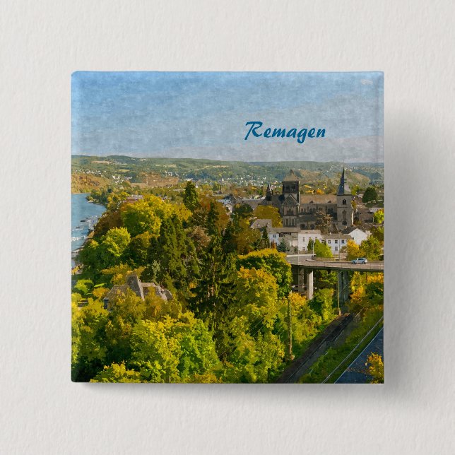 Remagen 15 Cm Square Badge (Front)
