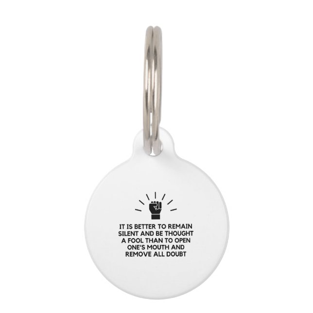 Remain silent pet tag (Front)