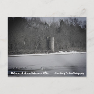 Remains of an old Silo on Delaware Lake Postcard