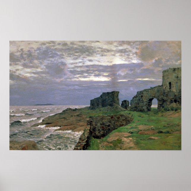 Remains of Bygone Days, Twilight, Finland, 1897 Poster (Front)