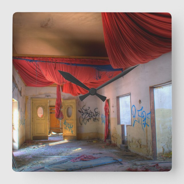 Remains Of Sofiensäle Square Wall Clock (Front)