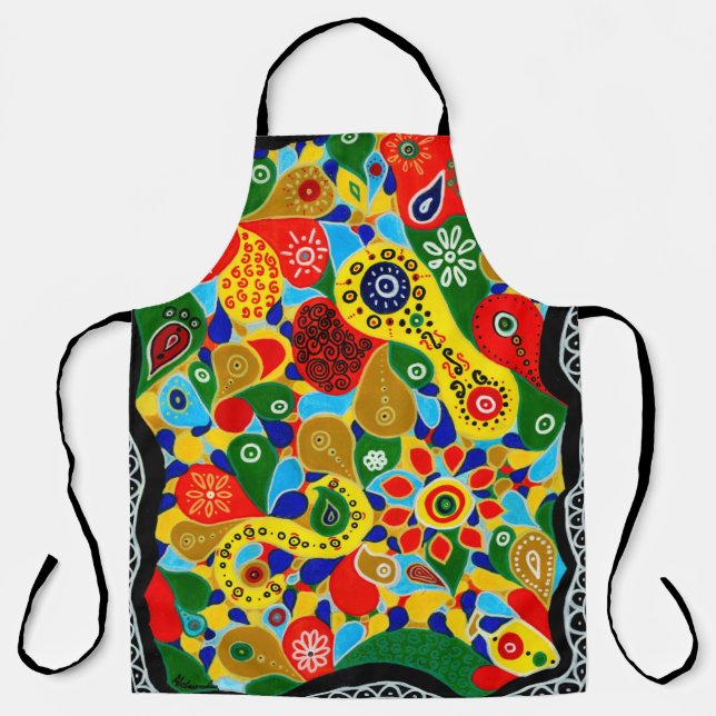 Remarkable Forms and Shapes Original Abstract Art Apron (Front)