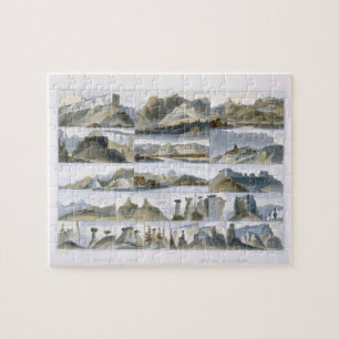 Remarkable Hills on the Upper Missouri, plate 35 f Jigsaw Puzzle