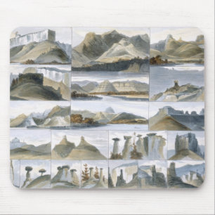 Remarkable Hills on the Upper Missouri, plate 35 f Mouse Pad