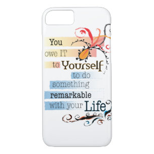 Remarkable LIFE Inspirational Illustrated quote iPhone 8/7 Case