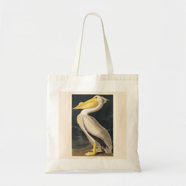 Remastered Audubon American White Pelican Tote Bag (Front)
