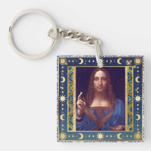 Remastered Salvator Mundi by Leonardo da Vinci  Key Ring