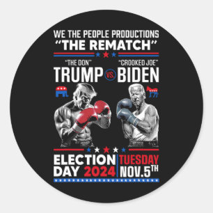 Rematch The Don And Crooked Joe Biden - Pro Trump  Classic Round Sticker