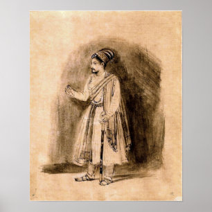 Rembrandt - A Deccani Nobleman Standing 1656 Poster