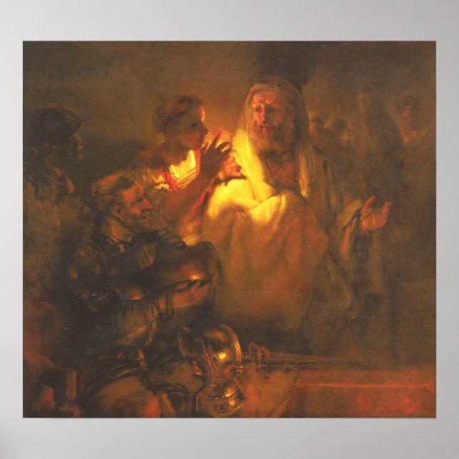 Rembrandt - Apostle Peter denied Christ Poster (Front)
