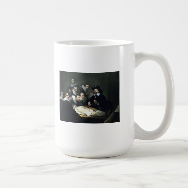 Rembrandt Art Painting The Anatomy Lesson Coffee Mug (Right)