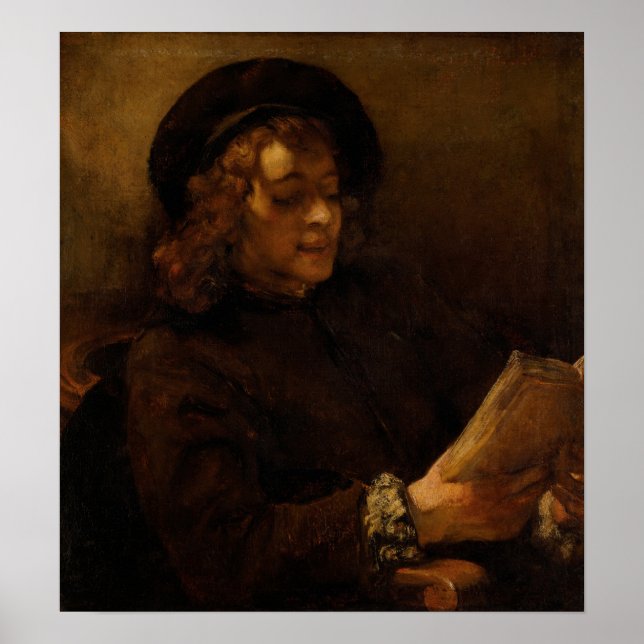Rembrandt - Artist's Son Titus Reading Poster (Front)