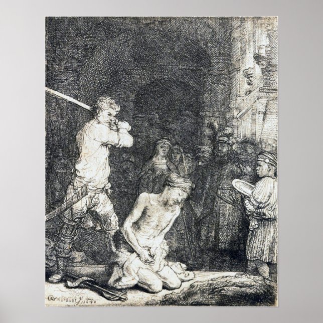 Rembrandt - Beheading Of John Baptist 1640 Poster (Front)