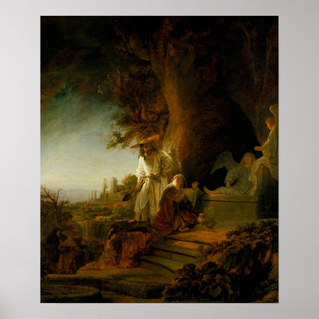 Rembrandt - Christ and St Mary Magdalene At Tomb Poster (Front)