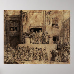 Rembrandt - Christ Presented To People Poster