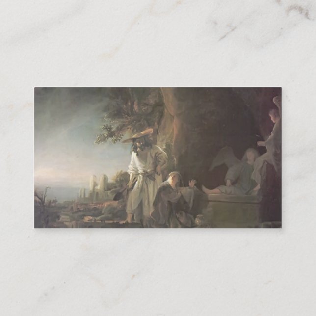 Rembrandt- Christ & St. Mary Magdalene at the Tomb Business Card (Back)