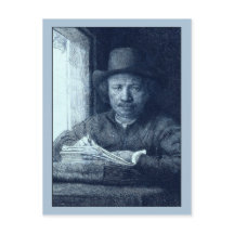 Rembrandt Drawing at a Window