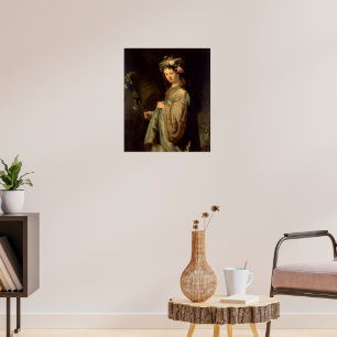 Rembrandt - Flora, popular Baroque painting, Poster