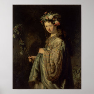 Rembrandt - Flora Poster