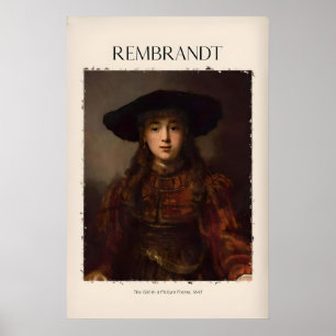 Rembrandt Girl Picture Frame641 Portrait Art Print