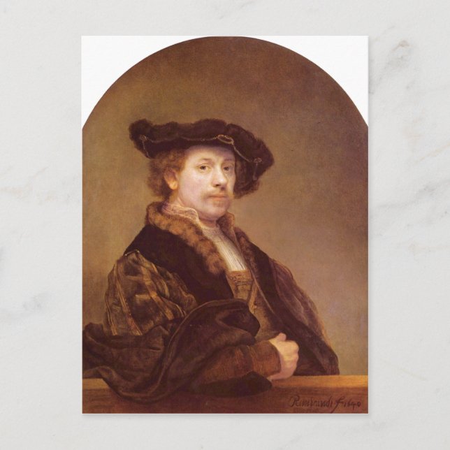 Rembrandt Harmensz. van Rijn Selbstportr?t 1640 Te Postcard (Front)