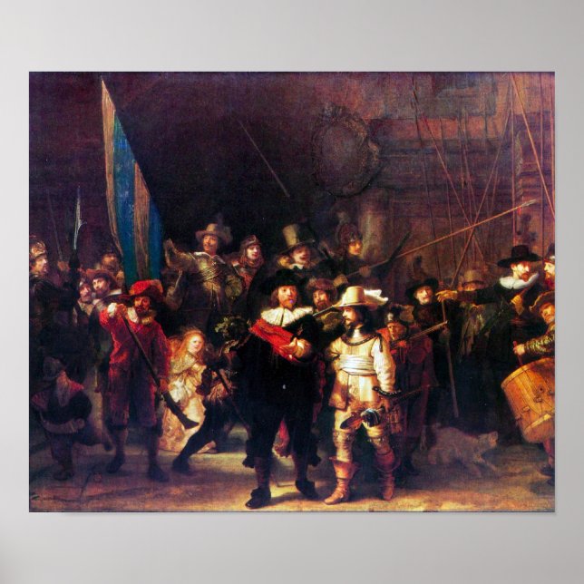 Rembrandt Harmenszoon van Rijn - Night Watch Poster (Front)